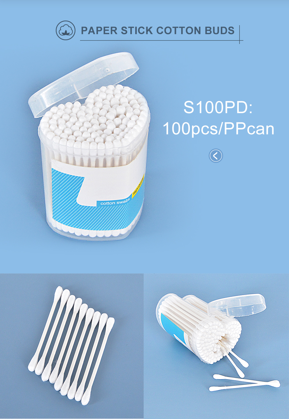 China Recare Manufactures wooden cotton swabs, supports OEM customization, with the lowest price and the best quality, sells well in 160 countries.