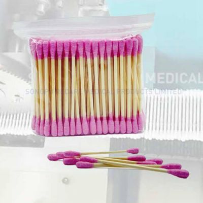coloured cotton buds swab stick makeup ear bamboo eco swabs
