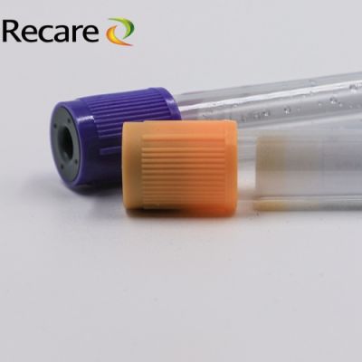 lavender top tube Disposable PET glass CE ISO Approval sale